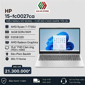 HP 15-fc0027ca (AMD Ryzen 7-7730U | 16GB DDR4 | 512GB SSD | 15,6 FHD Cảm ứng | Win 11 Home | Màu Bạc_NKFULLVAT)   